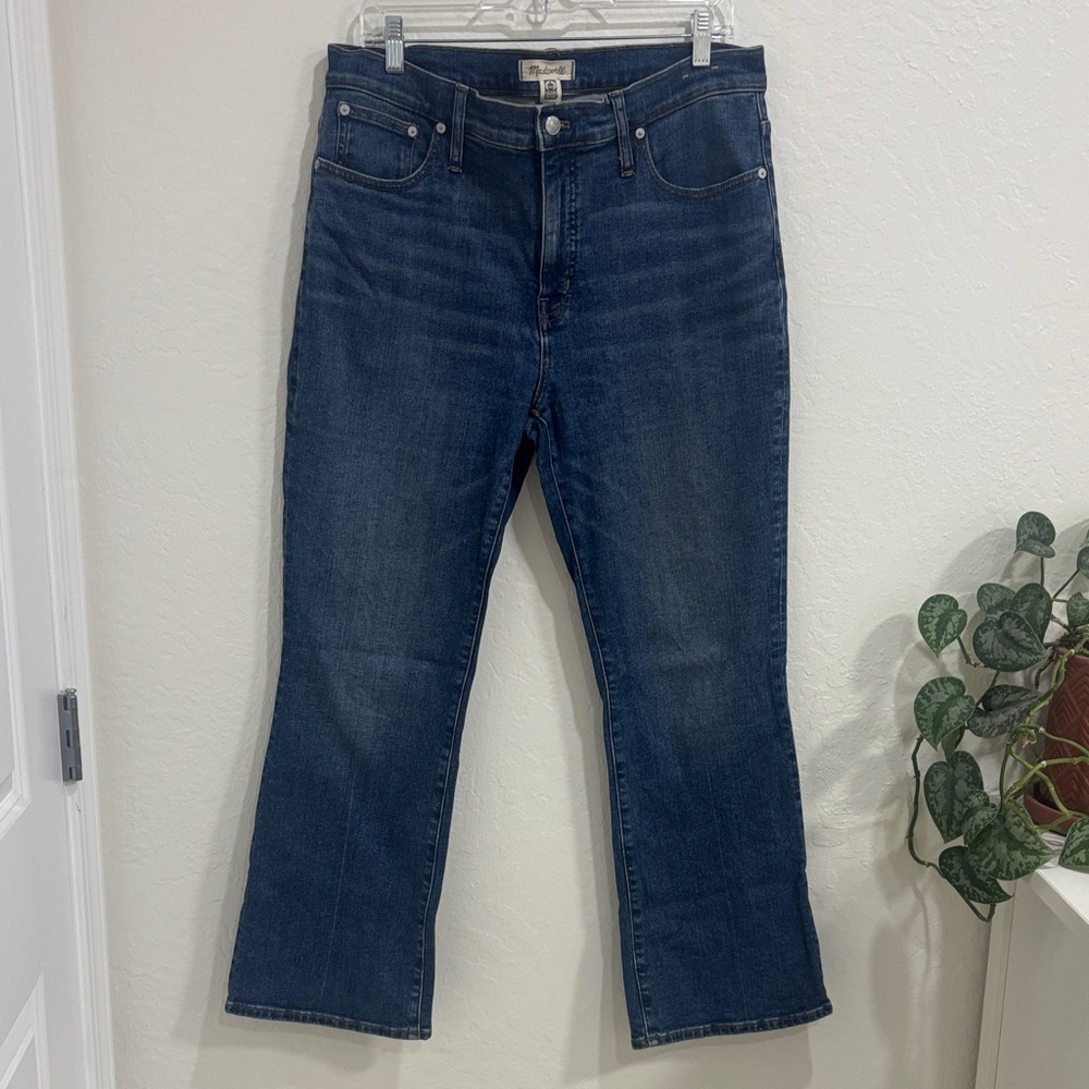 Madewell Women’s Mid-Rise Kick Out Blue Denim